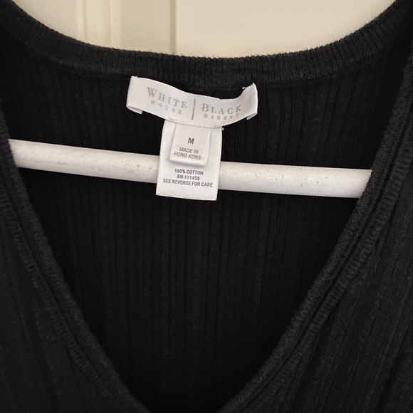 White House Black Market Black Ribbed Tank - Picture 2 of 3